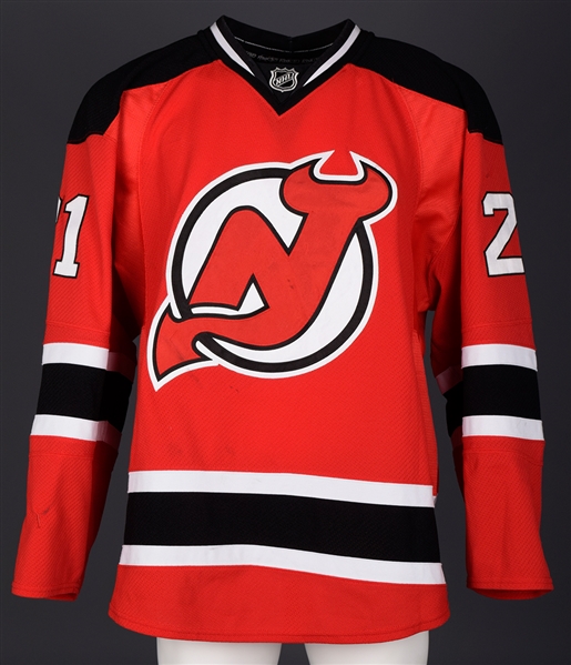 Rob Niedermayers 2009-10 New Jersey Devils Game-Worn Jersey with Team LOA - Team Repairs!