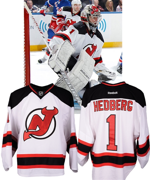 Johan Hedbergs 2012-13 New Jersey Devils Game-Worn Jersey with Team LOA - His Last NHL Jersey! - Photo-Matched!
