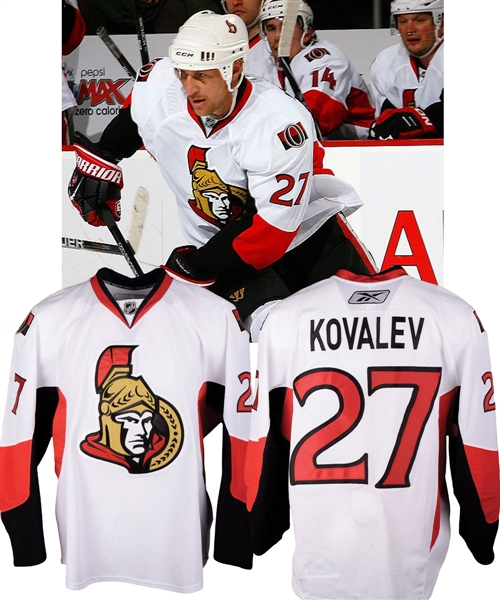 Alexei Kovalevs 2010-11 Ottawa Senators Game-Worn Jersey with Team LOA - Team Repairs! - Photo-Matched!
