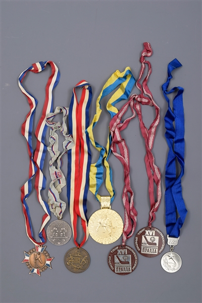 Vladimir Myshkins 1981 European Championships Gold Medal and Other Medal Collection of 7