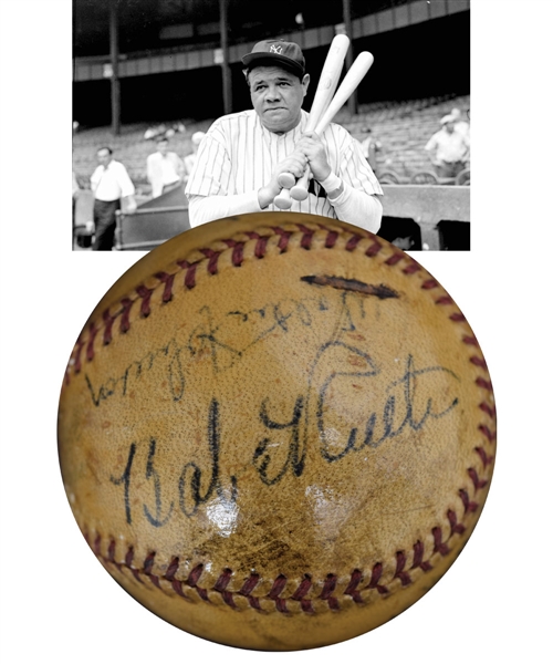 William Harridge Official American League Multi-Signed Baseball by 9 with Babe Ruth, Johnson, Sisler, Speaker and Others with JSA LOA