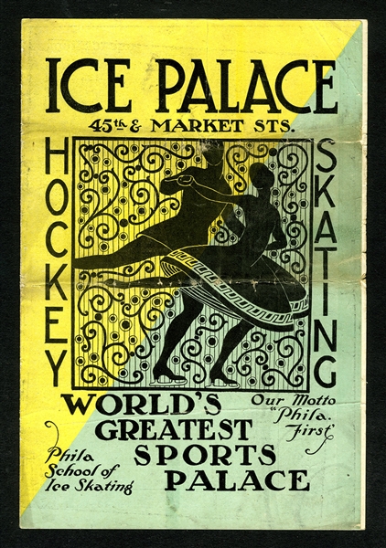 Harvard vs Yale February 5th 1921 Ice Palace Hockey Program