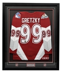 Wayne Gretzky Signed 1999 NHL All-Star Game North America All-Stars Jersey Framed Display from WGA with JSA LOA (37 ¾” x 44 ¾”) 