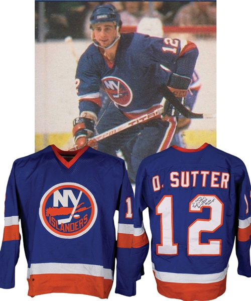 Duane Sutters 1983-84 New York Islanders Signed Game-Worn Jersey