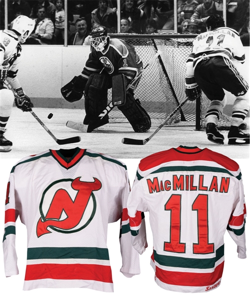 Bob MacMillans 1982-83 New Jersey Devils Inaugural Season Game-Worn Jersey with LOA