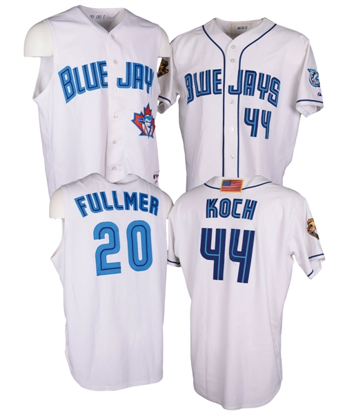 Brad Fullmers 2000 and Billy Kochs 2001 Toronto Blue Jays Game-Worn Jerseys with Team COAs