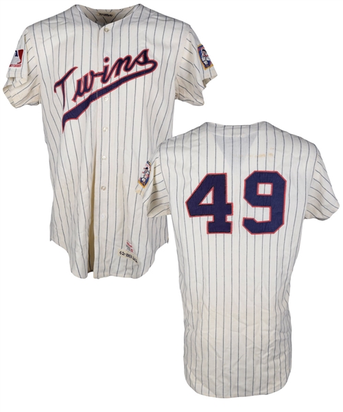 Bob Millers 1969 Minnesota Twins Game-Worn Flannel Jersey with LOA - 100th Anniversary Patch!