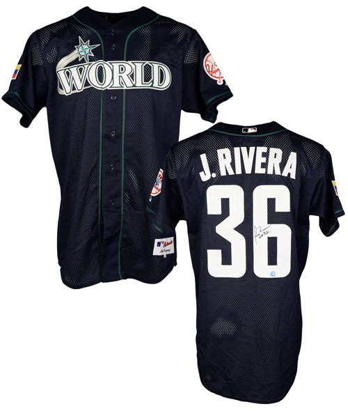 Juan Riveras 2001 World All-Star Futures Signed Game-Worn Jersey  - MLB Authenticated