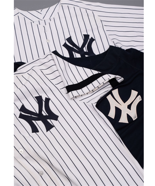 Phelps, Basaks and Cairos 2007 New York Yankees Game-Worn Spring Training Jerseys with Steiner LOAs