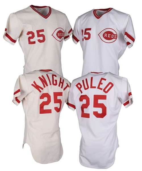 Ray Knights 1979 and Charlie Puleos 1984 Cincinnati Reds Game-Worn Jerseys