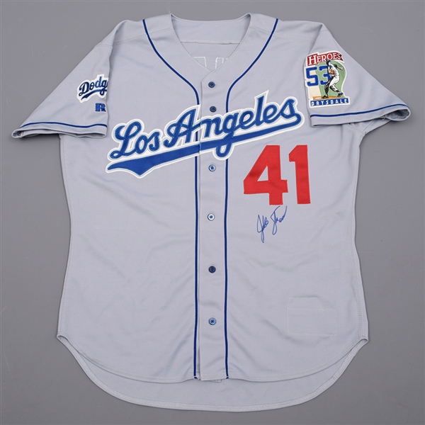 Los Angeles Dodgers Game-Worn Collection of 8 with 1980s Hershisers Signed Game-Worn Jacket, Shaws 1999 Game-Worn Jersey and More!