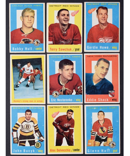 1959-60 Topps Hockey Complete 50-Card Set
