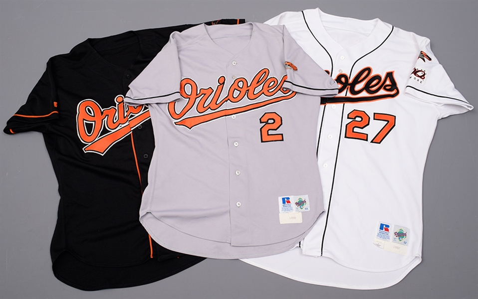 Baltimore Orioles Game-Worn Collection of 13 with Hammonds, Coppingers and Perlozzos Mid-1990s Game-Worn Jerseys Plus Much More!