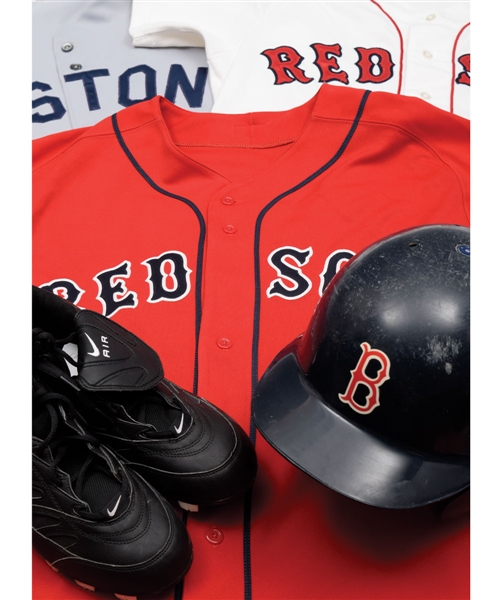 Boston Red Sox Game-Worn Collection of 10 with Nippers 1987, Burks 1992 and Millars 2005 Game-Worn Jerseys