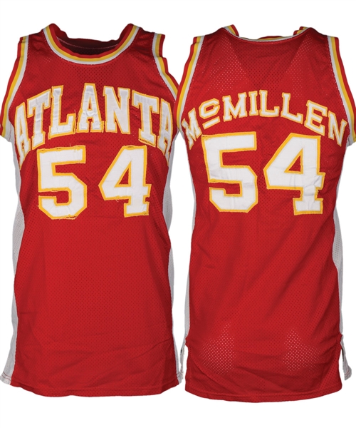 Tom McMillens Late-1970s Atlanta Hawks Game-Worn Jersey and Trunks
