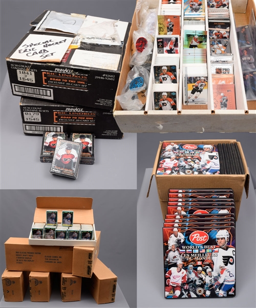 Eric Lindros Massive Hockey Card Collection with 1991 Classic Hockey Draft Picks (209 Sets), 1992-93 Road to the NHL (95 Sets) and Much More!