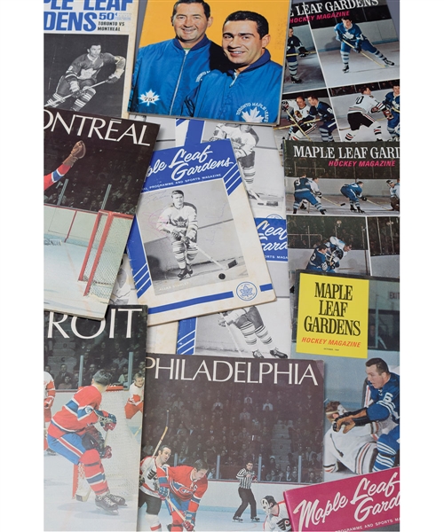 Toronto Maple Leafs 1950-74 Hockey Program Collection of 34 with Playoffs Programs