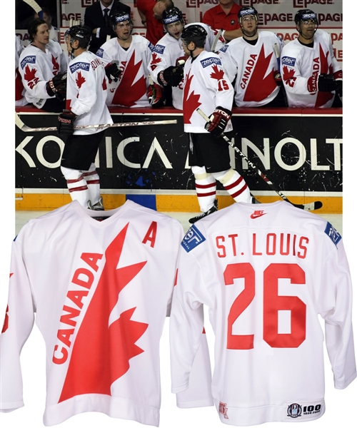 Martin St. Louis 2008 IIHF World Championships Team Canada "1976 Canada Cup" Retro Game-Worn Alternate Captains Jersey with LOA