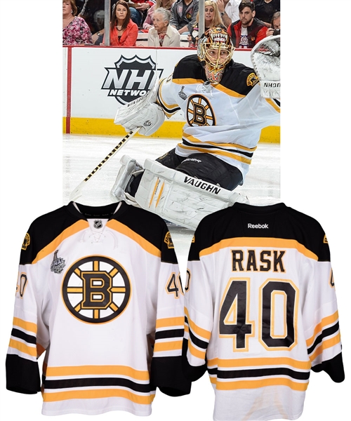 Tuukka Rasks 2012-13 Boston Bruins Game-Worn Stanley Cup Finals Jersey with Team LOA - Photo-Matched!