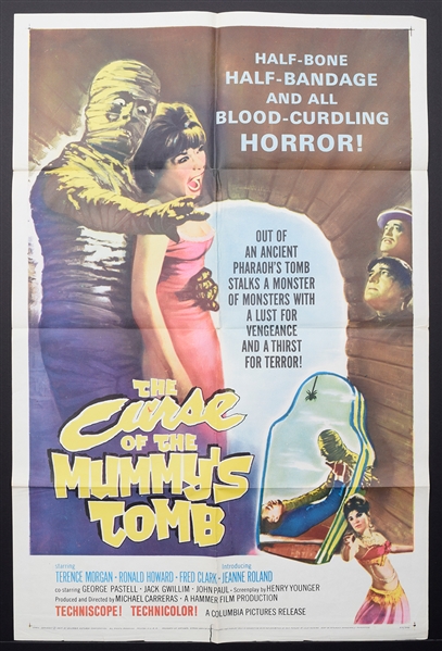 1964 The Curse of the Mummy’s Tomb (Columbia) Horror One Sheet Movie Poster (27" x 41") 