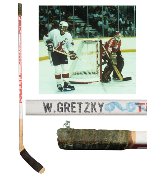 Wayne Gretzkys 1987 Canada Cup Team Canada Titan TPM 2020 Game-Used Stick with LOA - From Shawn Chaulk Collection