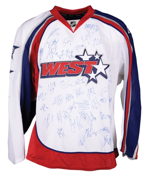 2009 NHL All-Star Game Eastern and Western Conferences Team-Signed Jersey by 35+