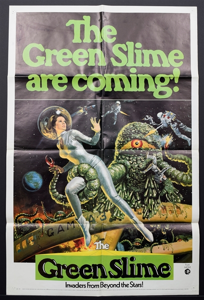 1969 The Green Slime are Coming! (MGM) Science-Fiction One Sheet Movie Poster (27" x 41") 