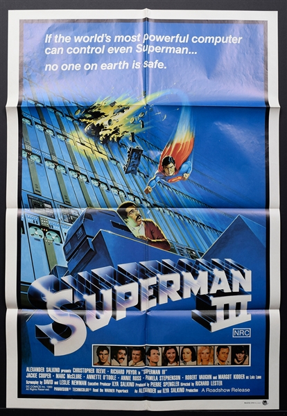 1981 Superman II (Japanese), 1983 Superman III and 1987 Superman IV (Warner Brothers) Science-Fiction / Action Movie Poster Collection of 6