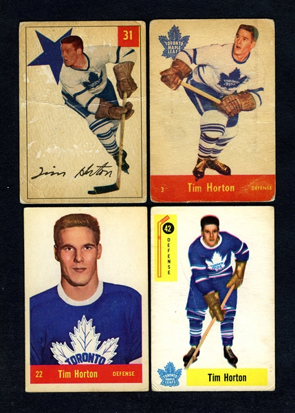 1954-69 Tim Horton Hockey Card Collection of 8