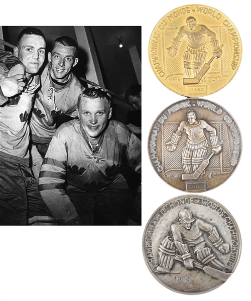Lennart Haggroths 1962 (Gold), 1963 (Silver) and 1964 (Silver) World Championships Medals won by Sweden with LOA