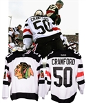Corey Crawfords 2015-16 Chicago Black Hawks NHL Stadium Series Game-Worn Jersey with LOA - Photo-Matched!