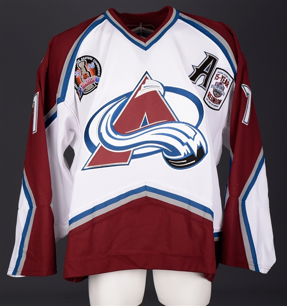 Curtis Leschyshyns Colorado Avalanche 1996 Stanley Cup Champions Signed 15th Anniversary Jersey with LOA