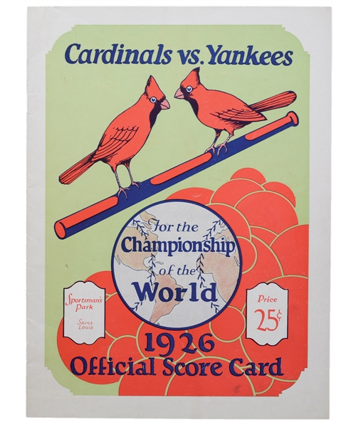1926 World Series Program (St. Louis) - St. Louis Cardinals vs New York Yankees