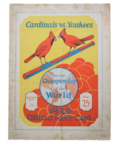 1928 World Series Program (St. Louis) - St. Louis Cardinals vs New York Yankees