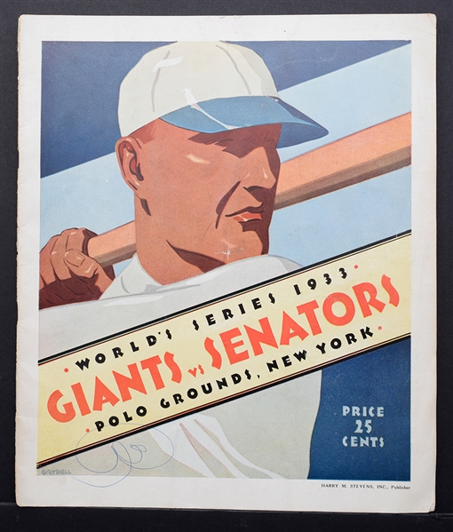 1933 World Series Program (New York) - New York Giants vs Washington Nationals