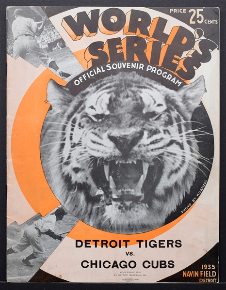 1935 World Series Program (Detroit) - Detroit Tigers vs Chicago Cubs