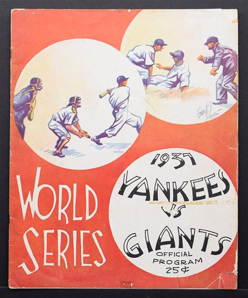 1937 World Series Program (New York) - New York Giants vs New York Yankees