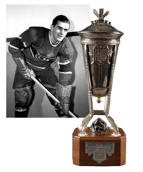 Maurice "Rocket" Richards 1944-45 Montreal Canadiens Prince of Wales Championship Trophy with Family LOA (13") 
