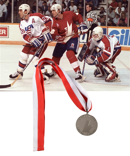 1991 Canada Cup International Hockey Tournament Silver Medal Won by Team USA