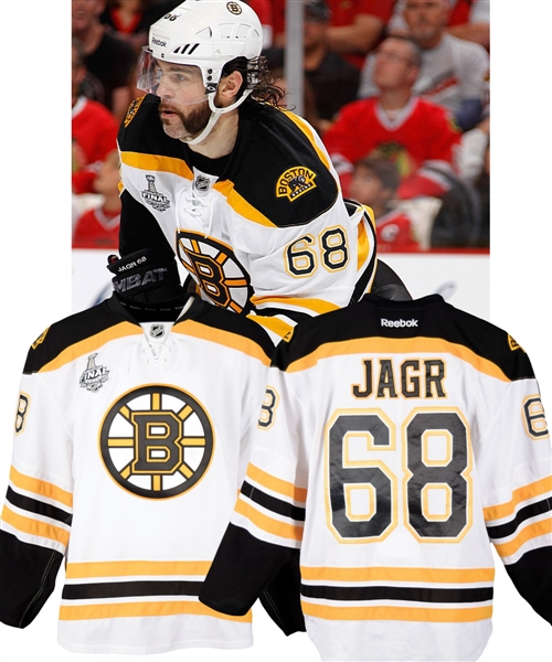 Jaromir Jagrs 2012-13 Boston Bruins Game-Worn Stanley Cup Finals Jersey with Team LOA - Photo-Matched!