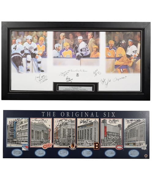 Hockey Autograph Collection with Multi-Signed "Original Six Arenas" and "Time out of Time" Prints, Signed Books and Much More!