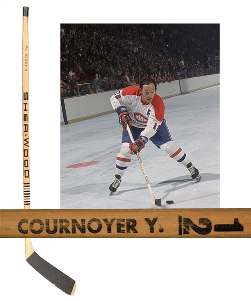 Yvan Cournoyers 1972-73 Montreal Canadiens Sher-Wood Game-Used Stick Attributed to Final Game of the 1973 Stanley Cup Finals
