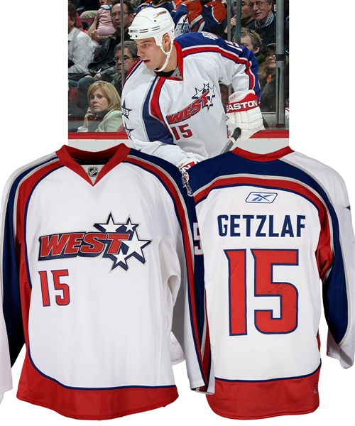 Ryan Getzlafs 2009 NHL All-Star Game Western Conference Signed Game-Worn Jersey with LOA
