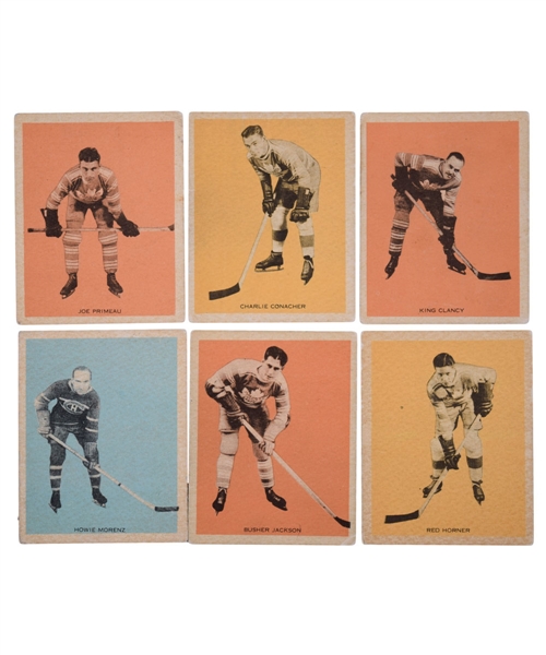 1933-34 Hamilton Gum V288 Hockey Complete 21-Card Set with Morenz, Clancy & Conacher