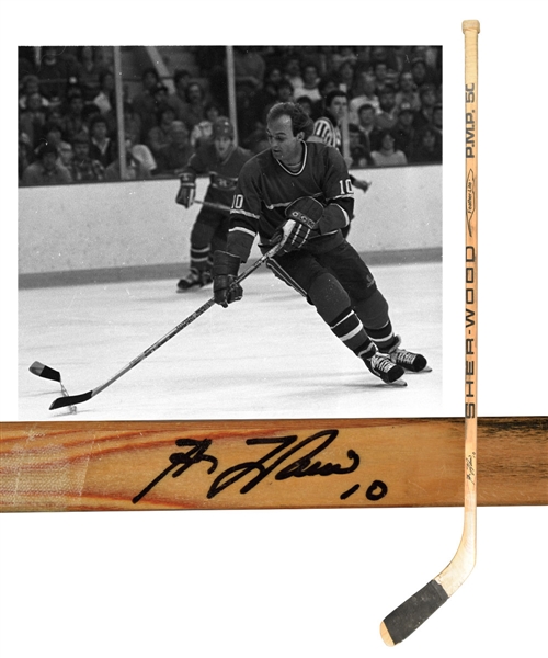 Guy Lafleurs Early-to-Mid-1980s Montreal Canadiens Signed Sher-Wood Game-Used Stick