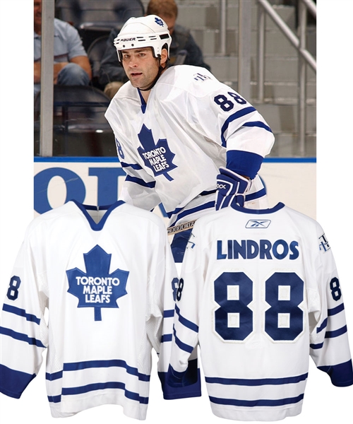 Eric Lindros November 17th 2005 Toronto Maple Leafs Game-Worn Jersey - Scored Game-Winning Goal!