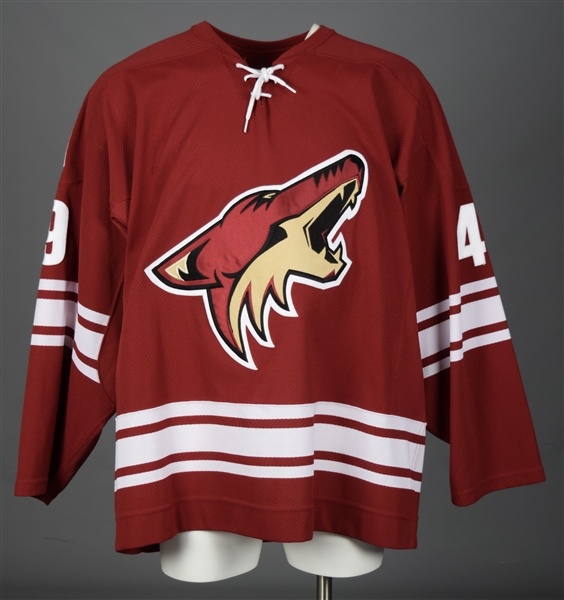 Brian Savages 2003-04 Phoenix Coyotes "Glendale Arena Opening Night" Game-Worn Jersey with Team LOA 