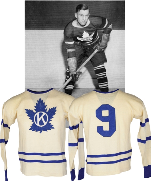 Don Metzs Circa 1943 Toronto Maple Leafs Kiwanis All-Stars Jersey Obtained from Family with LOA