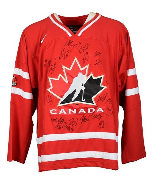 Team Canada 2008 IIHF World Championships Team-Signed Jersey by 24