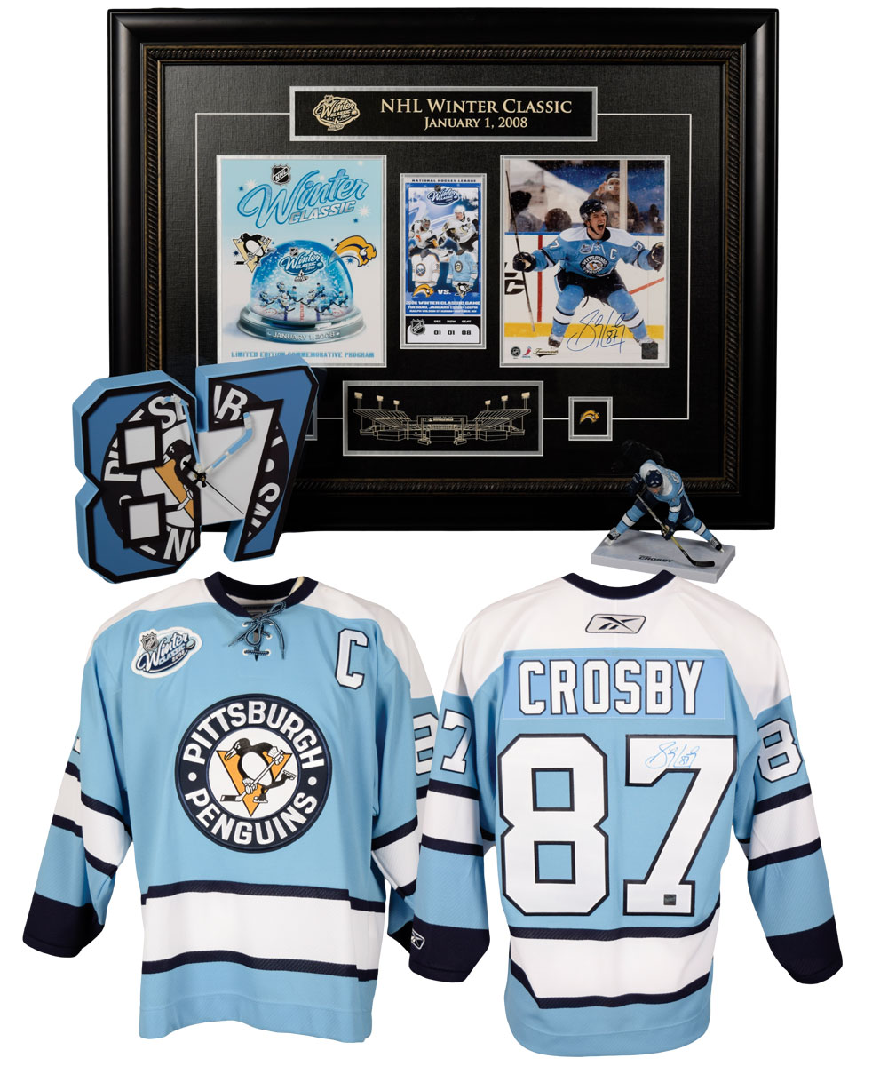 SIDNEY CROSBY AUTOGRAPHED JANUARY 1, 2008 NHL WINTER CLASSIC